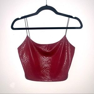 🌵 Windsor Snake Print Bungee Crop Top